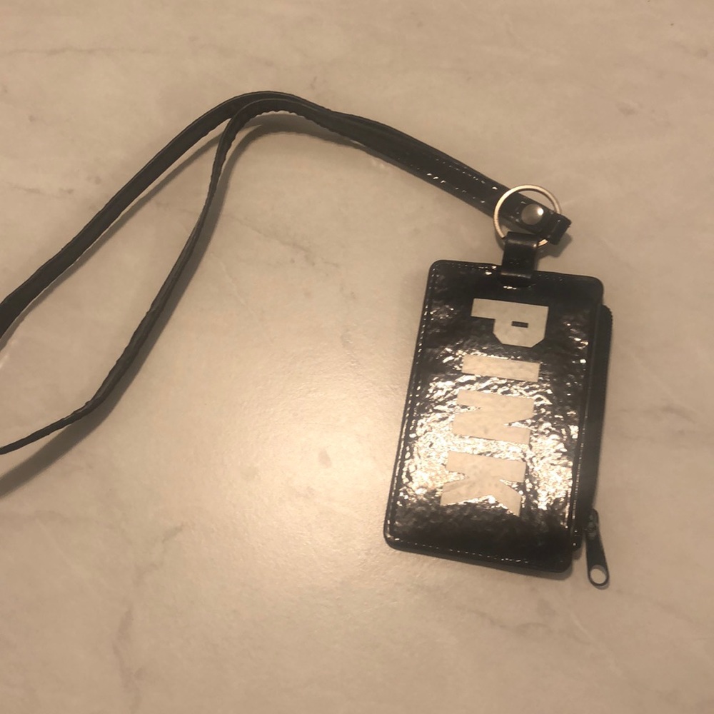 black lanyard from pink